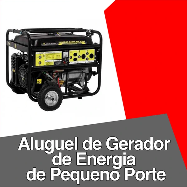 Aluguel de gerador de energia de pequeno porte