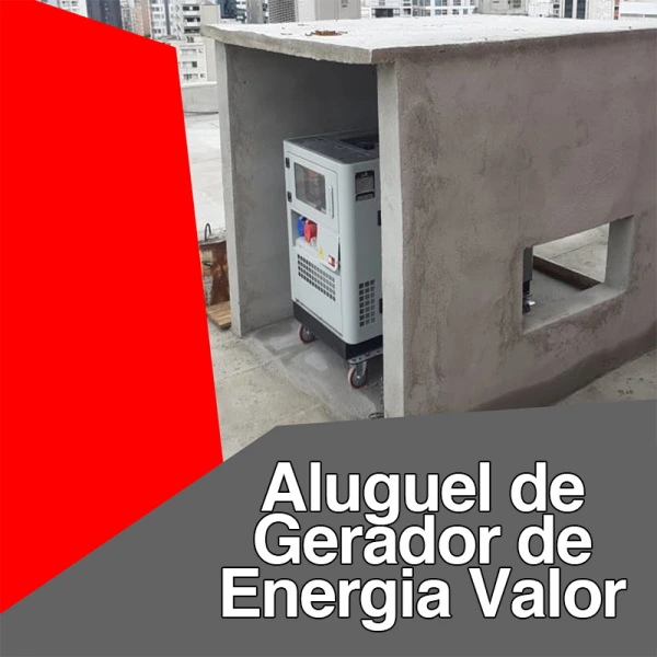 Aluguel de gerador de energia valor
