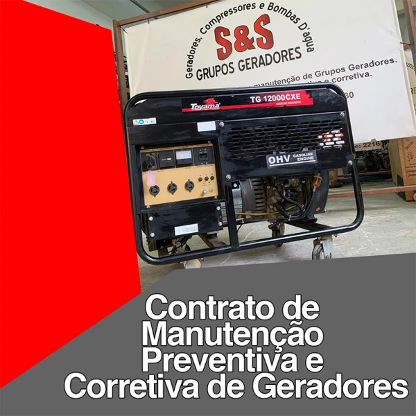 Contrato de manutenção preventiva e corretiva de geradores