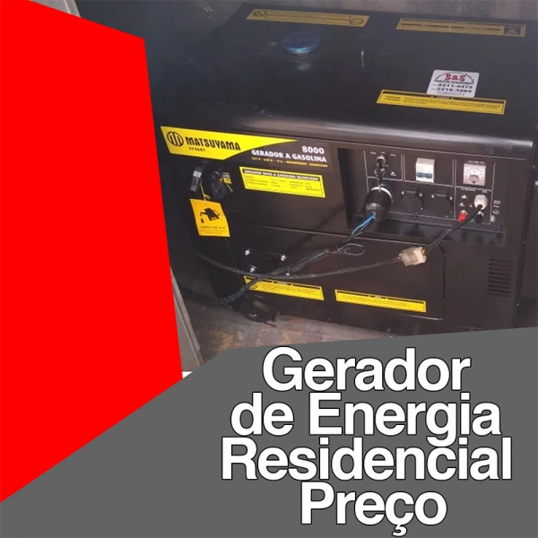 Gerador de energia residencial preço